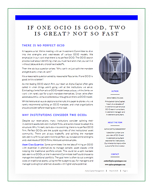If One OCIO Is Good, Two Is Great? Not So Fast report cover