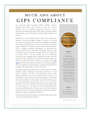 Much Ado About GIPS Compliance report cover