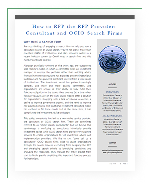 How to RFP the RFP Provider report cover